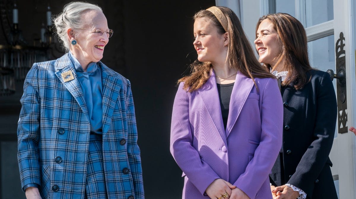 Dronning Margrethe, prinsesse Isabella og kronprinsesse Mary