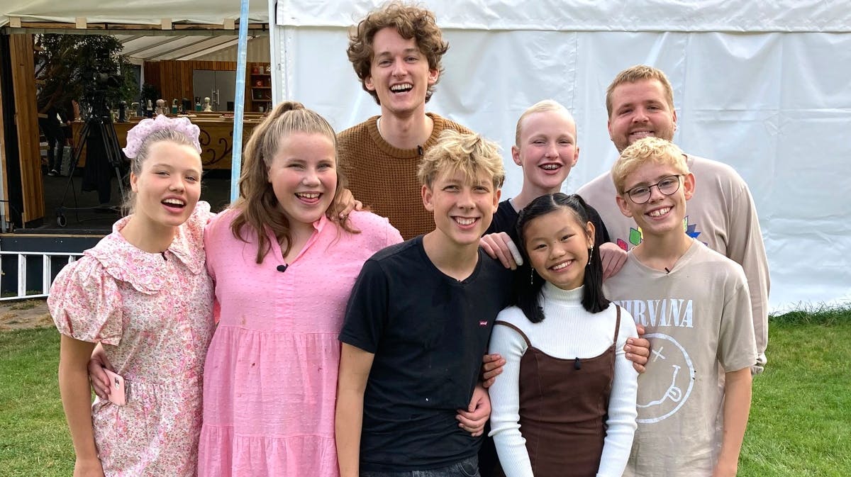Deltagerne fra "Den store juniorbagedyst" med Emil Obel og Joakim Ingversen