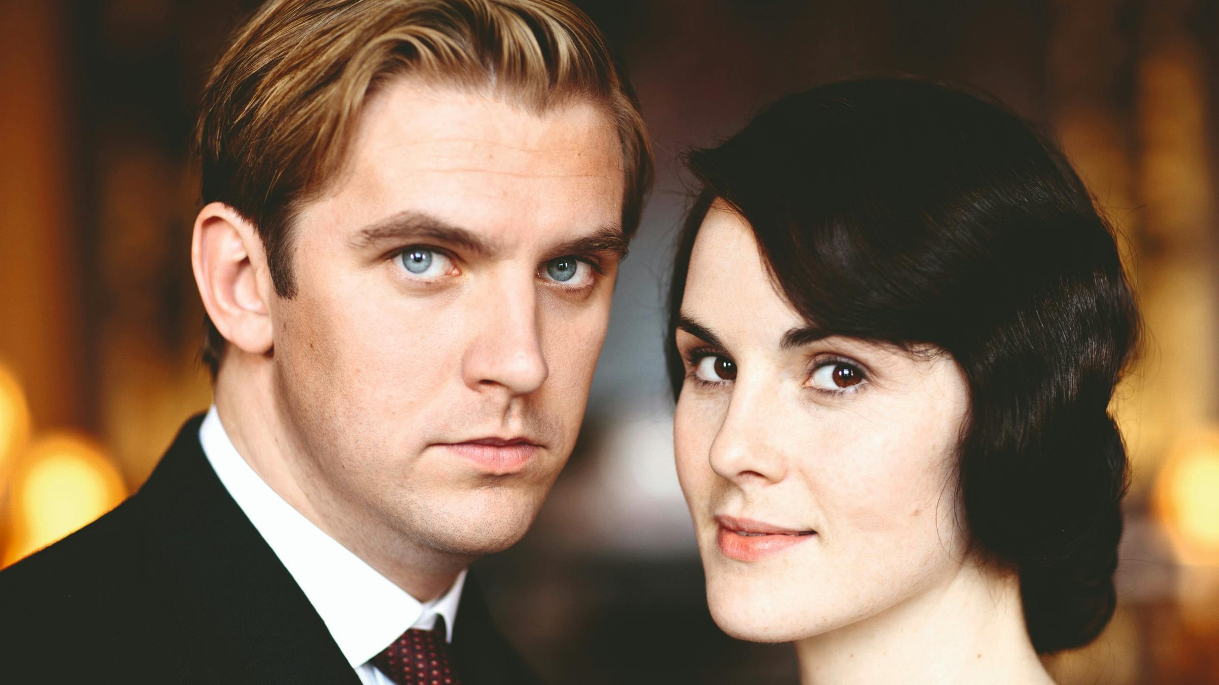 Matthew og Mary i tv-serien "Downton Abbey". 
