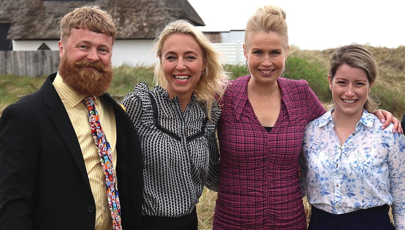 Christian Torp, Mira Lie Nielsen, Tina Müller og Lena Schmüser i "Hammerslag".
