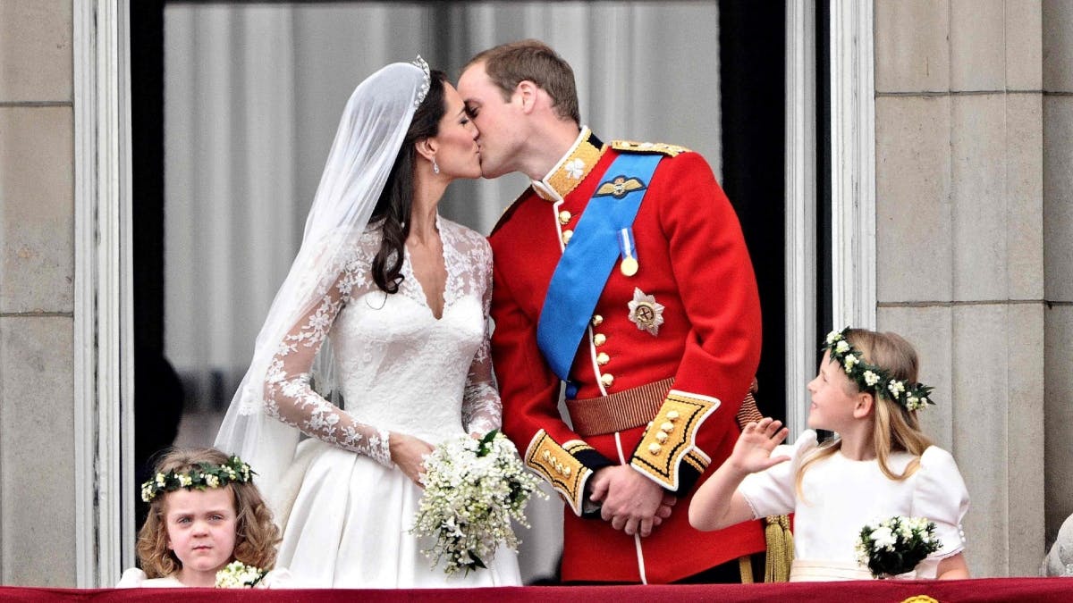 Prins William og prinsesse Catherine på deres bryllupsdag i 2011
