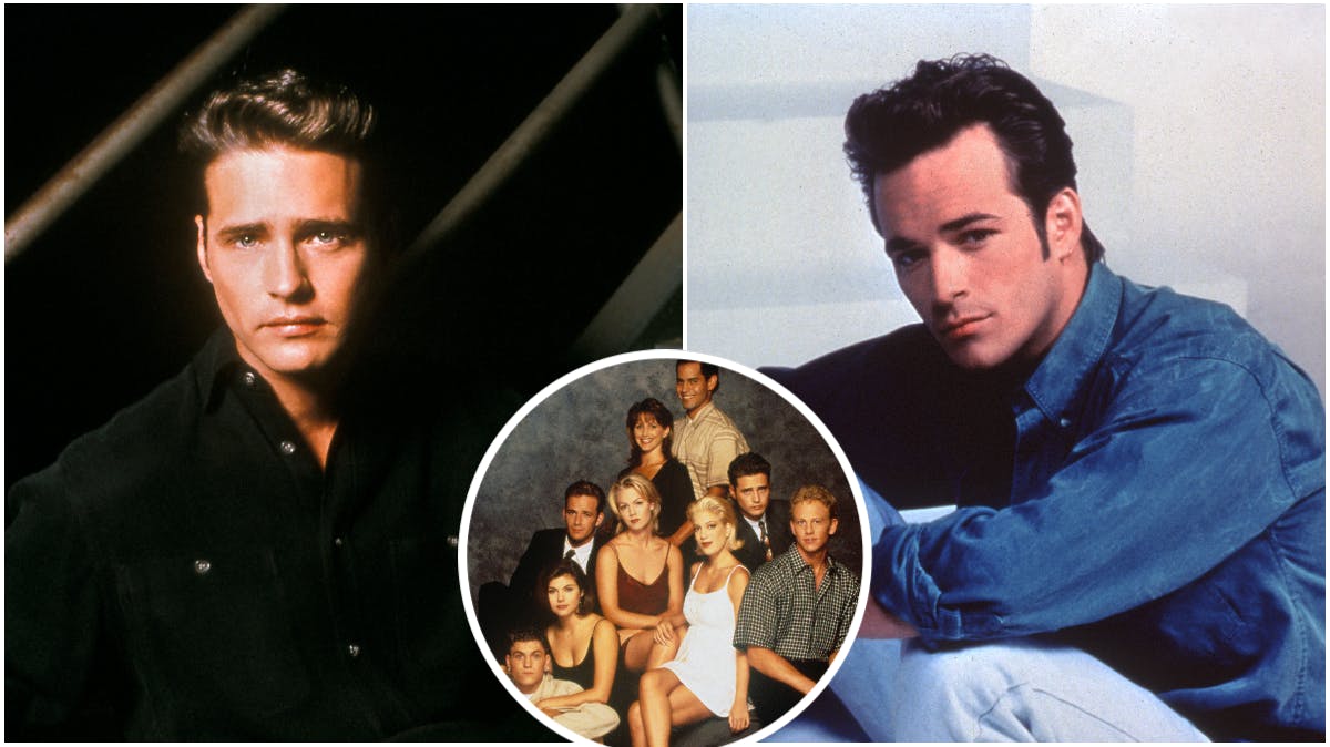 Jason Priestley og Luke Perry i "Beverly Hills 90210". 