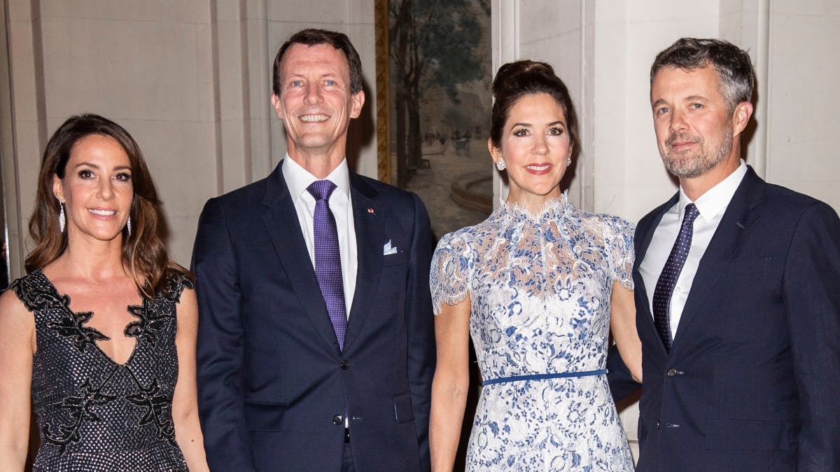 Prinsesse Marie, prins Joachim, kronprinsesse Mary og kronprins Frederik
