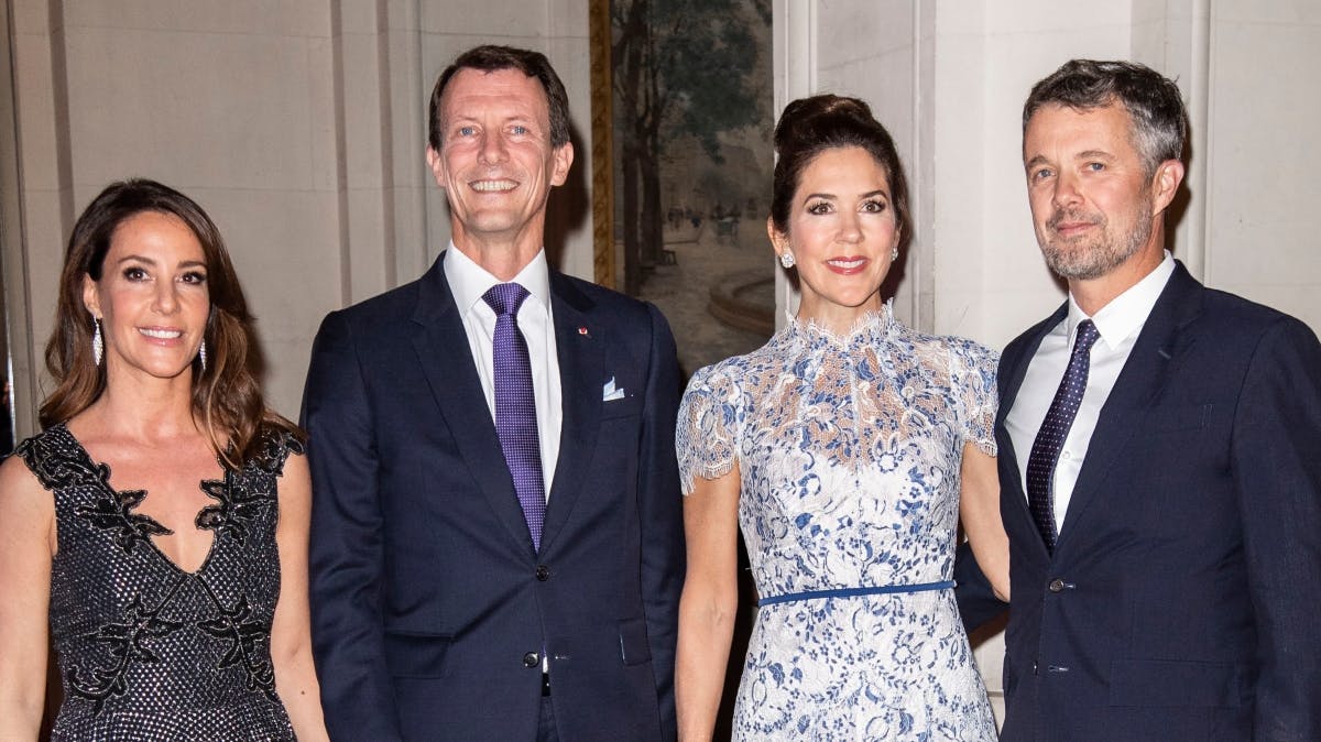 Prinsesse Marie, prins Joachim, kronprinsesse Mary og kronprins Frederik
