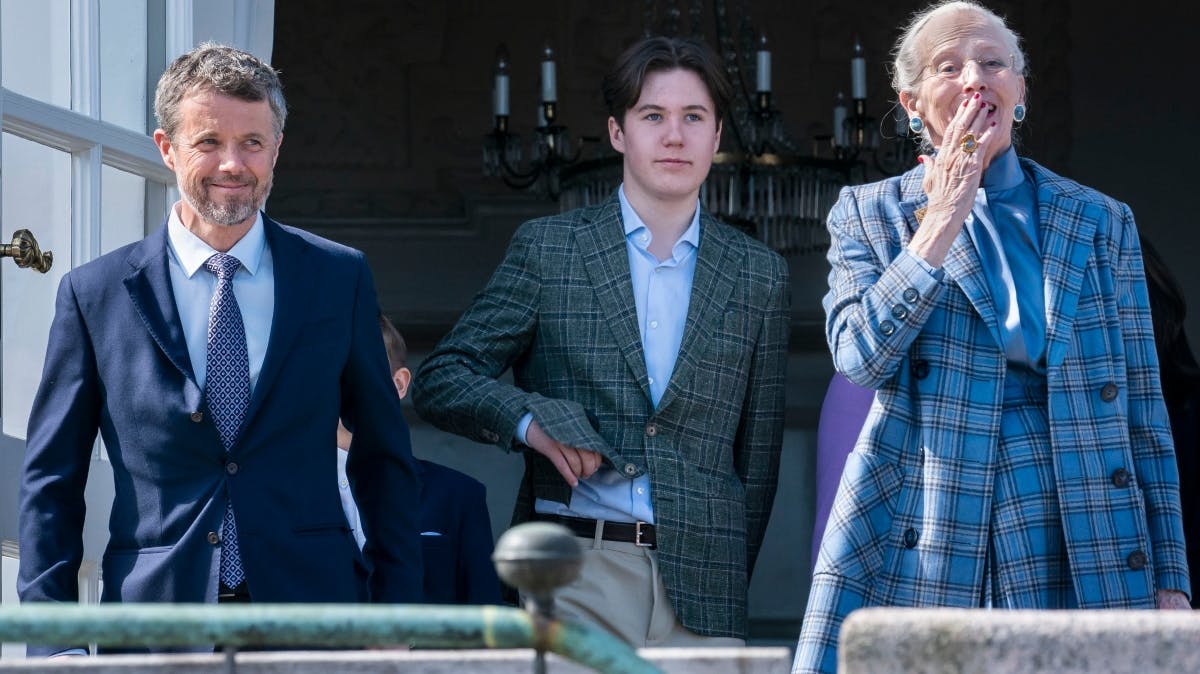 Kronprins Frederik, prins Christian og dronning Margrethe