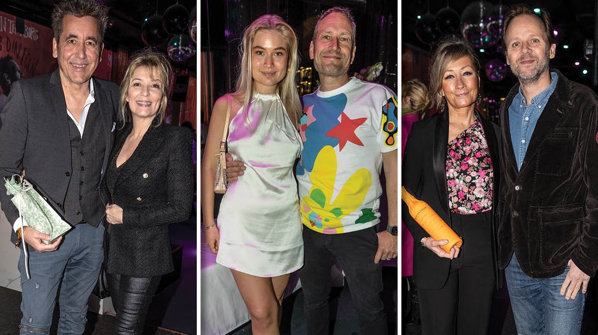 Jesper Bæhrenz og Mette Lisby, Martin Thorborg med datteren Emma samt Maria Montell og Tomas Villum Jensen.