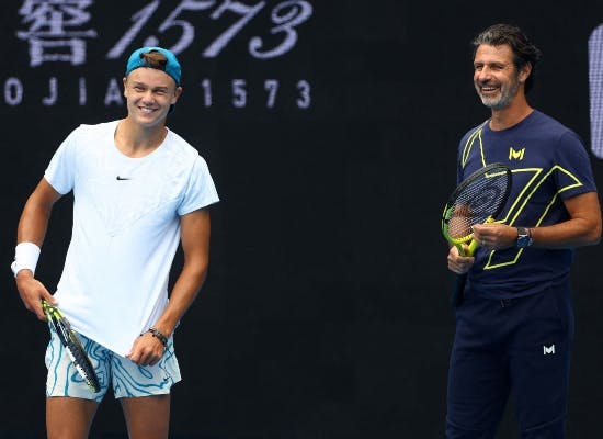 Holger Rune og Patrick Mouratoglou