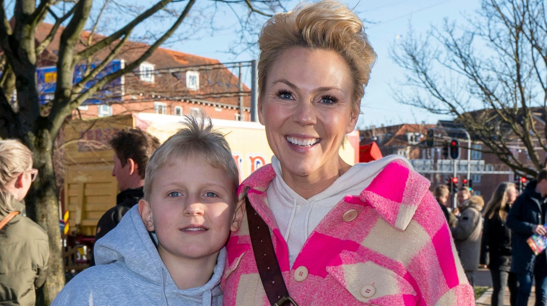 Lene Beier og sønnen Otto.