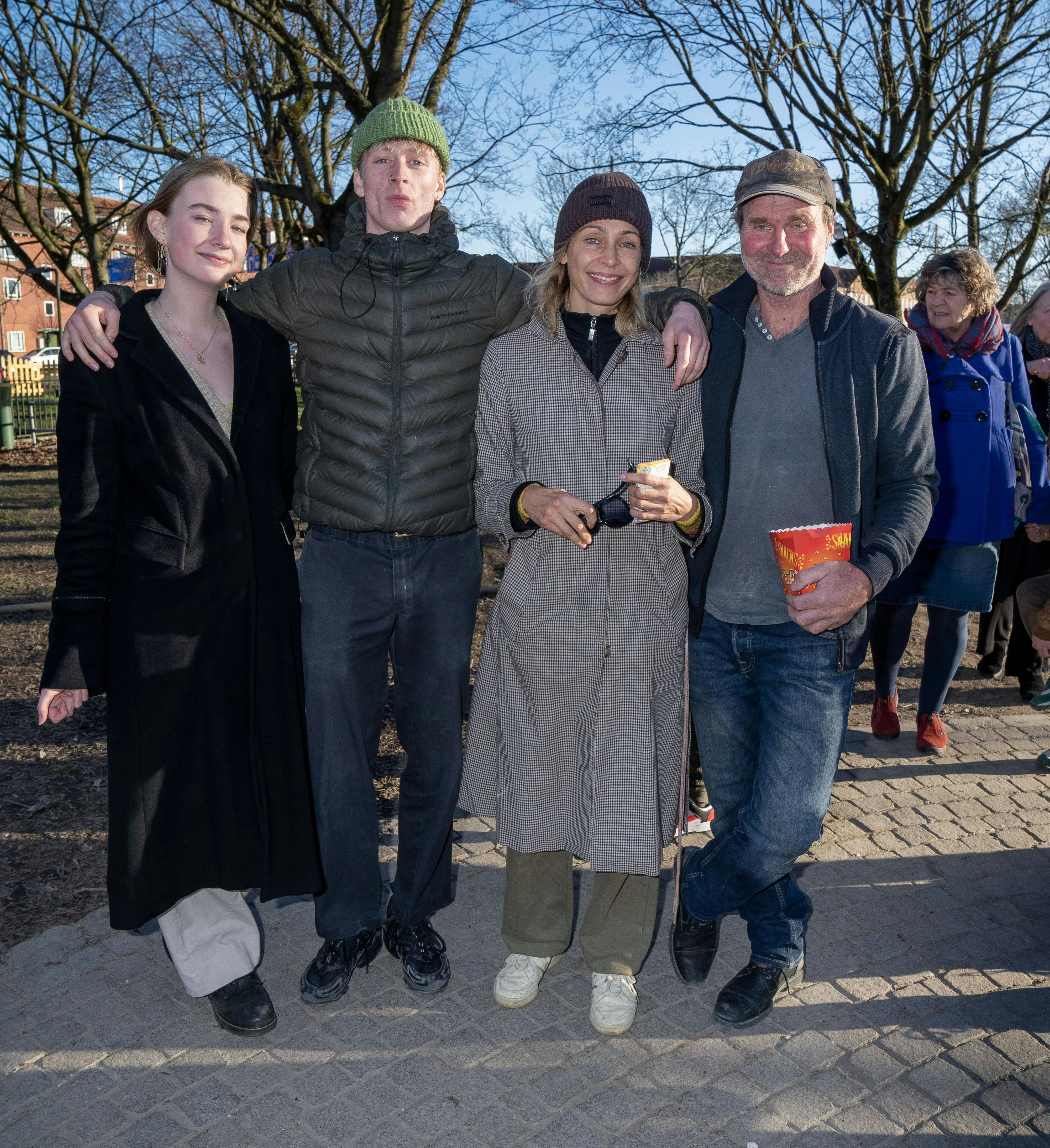 Amaryllis August, Albert Drasbæk, Laura Drasbæk og Lasse Spang Olsen.&nbsp;
