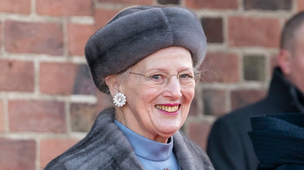 Dronning Margrethe ved Roskilde Domkirke i forbindelse med sit regeringsjubilæum i 2022. 