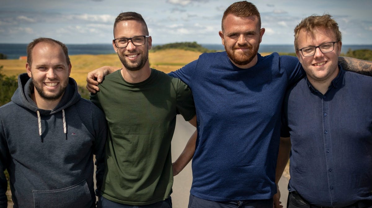 Kresten, Andreas, Mads og Jannich fra "Kærlighed hvor kragerne vender" samt Mie og Vigga