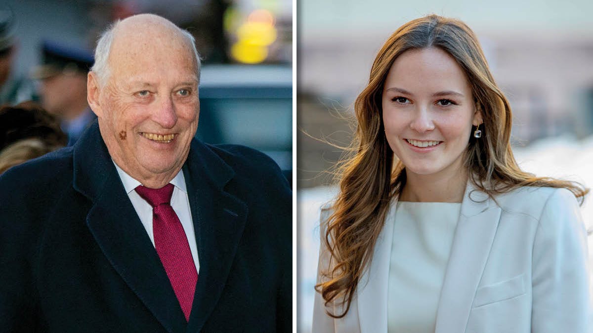 Kong Harald og prinsesse Ingrid Alexandra. 