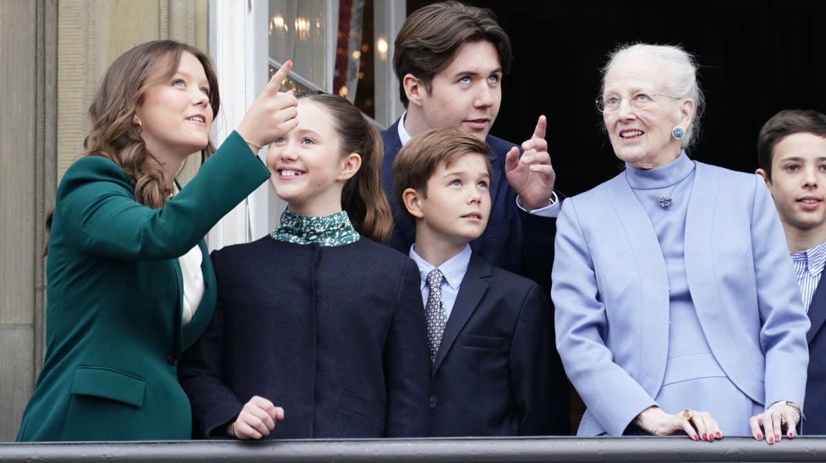 Dronning Margrethe og børnebørnene