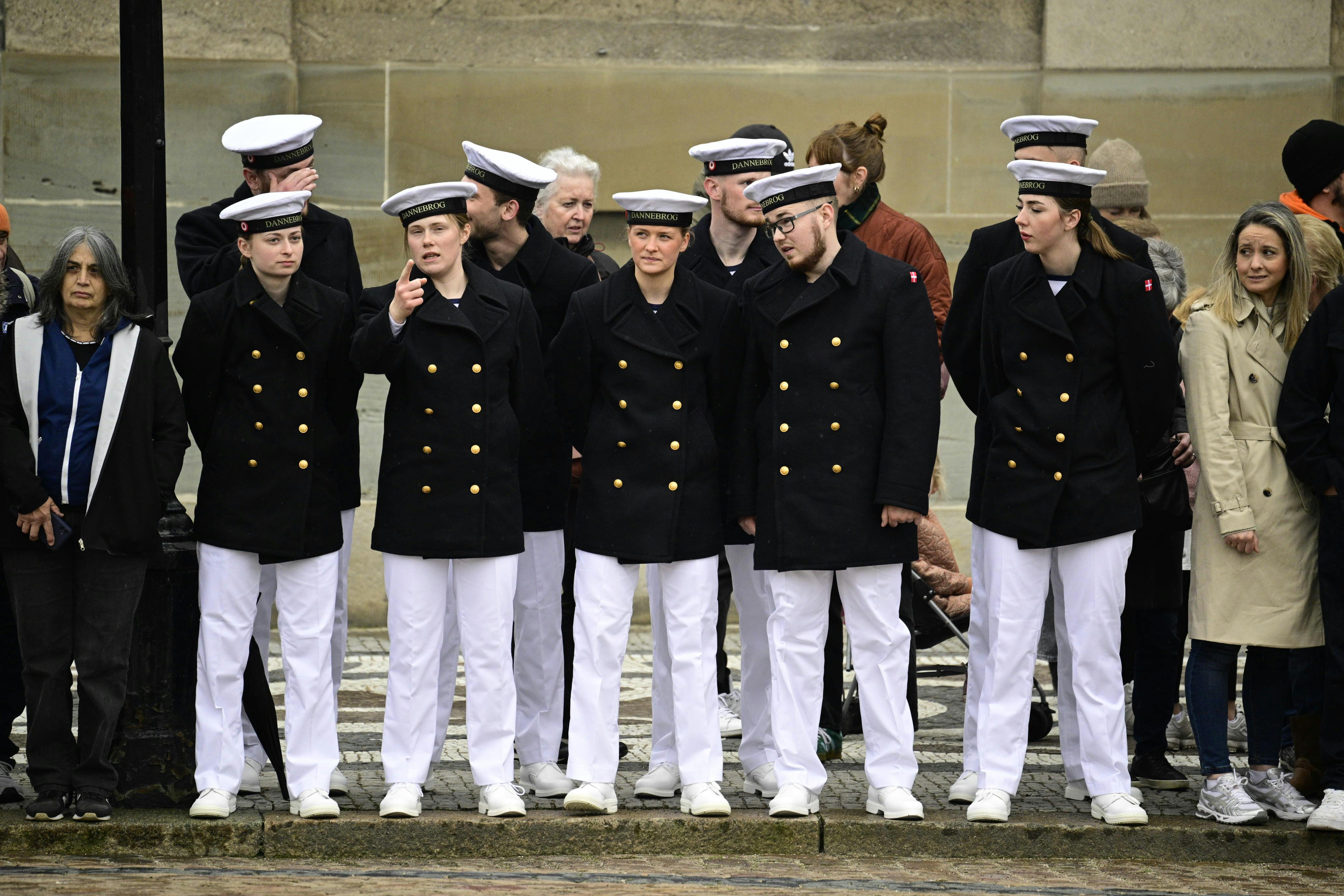 Matroser fra kongeskibet Dannebrog. 