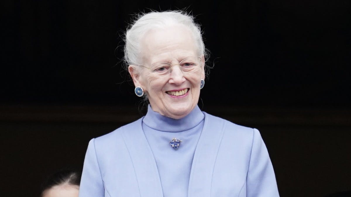 Dronning Margrethe på balkonen&nbsp;
