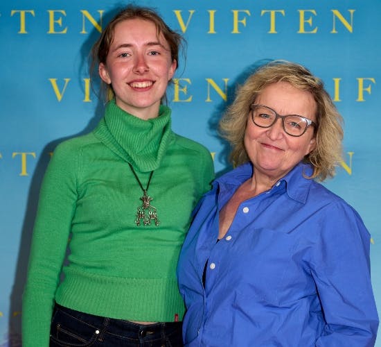 Tine Gøtzsche med sin niece, Vigga