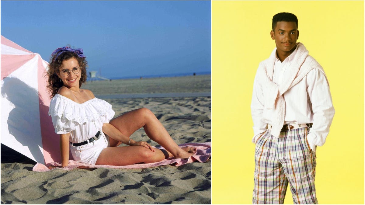 Gabrielle Carteris spillede Andrea i "Beverly Hills 90210", og Alfonso Ribeiro spiller Carlton i "Rap fyr i LA".