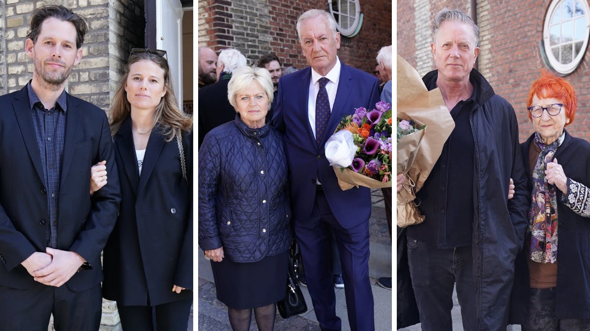 Gæster til Dario Campeottos bisættelse. 