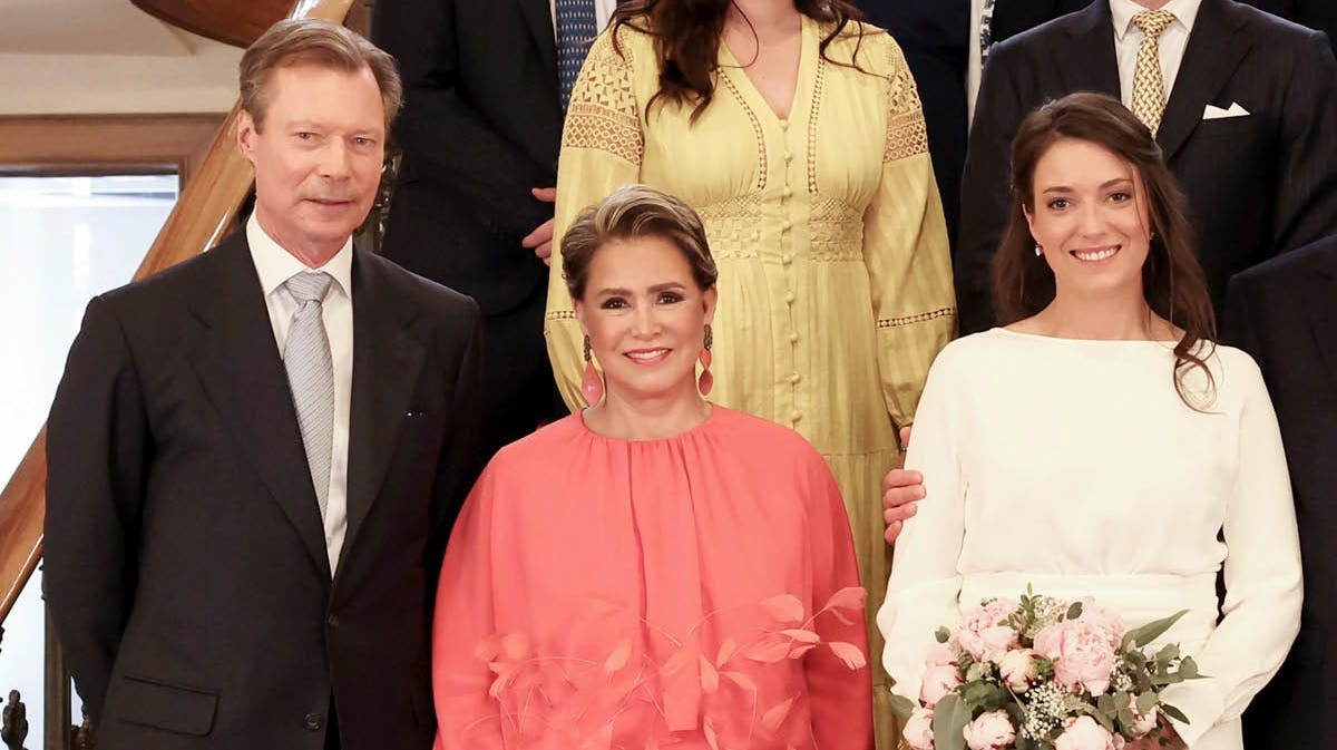 Storhertug Henri og storhertuginde Maria Teresa med deres datter, prinsesse Alexandra.