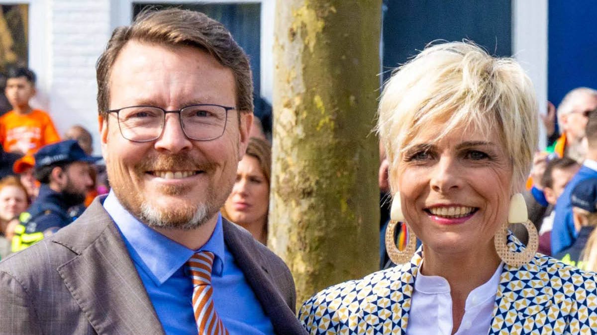 Prins Constantijn og hustruen prinsesse Laurentien. 