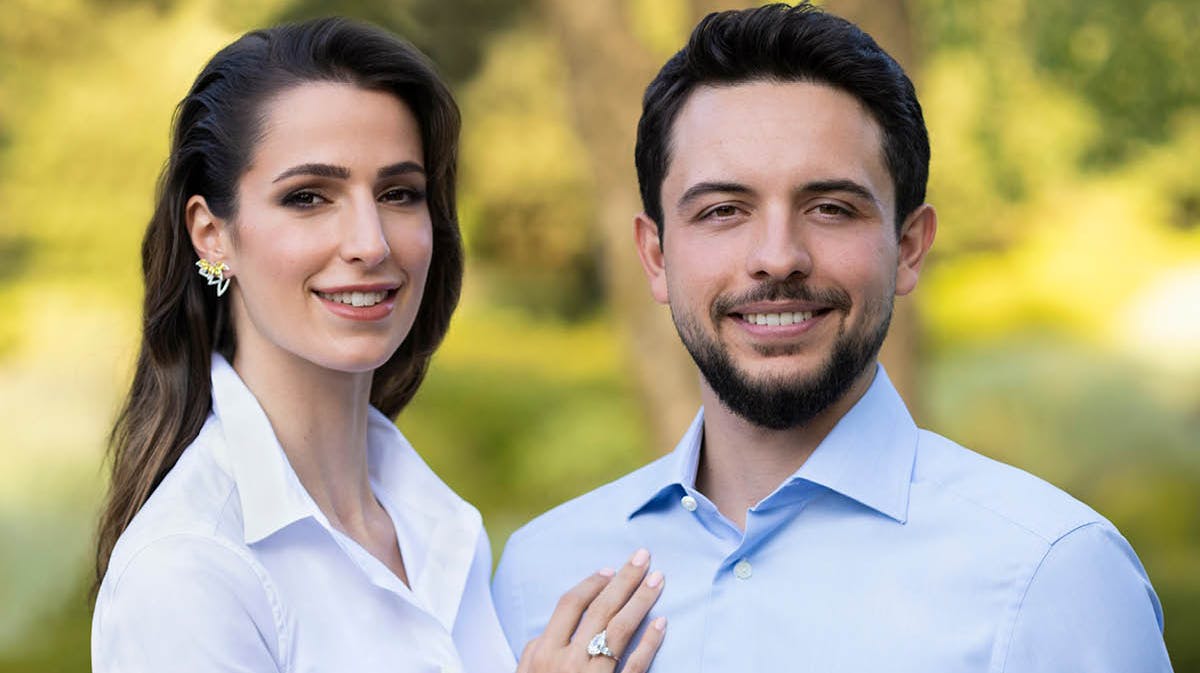 Rajwa og kronprins Hussein.