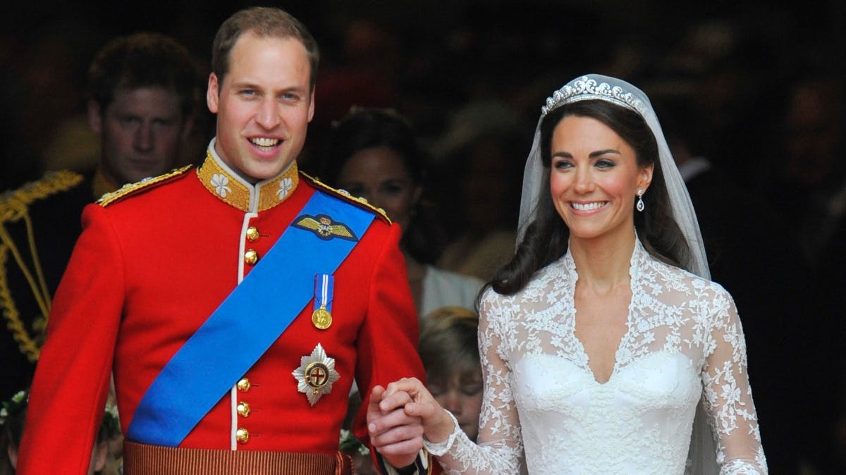 Prins William og prinsesse Kate ved deres bryllup i 2011.&nbsp;
