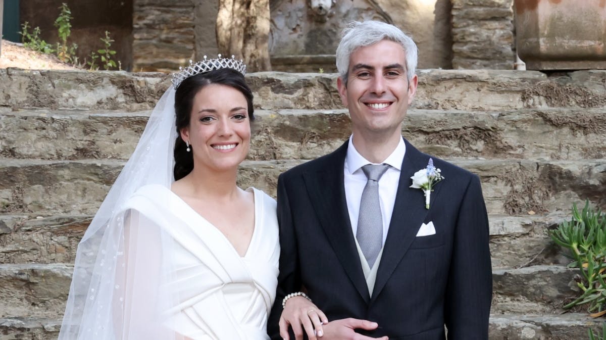 Brudeparret prinsesse Alexandra og Nicolas Bagory. 