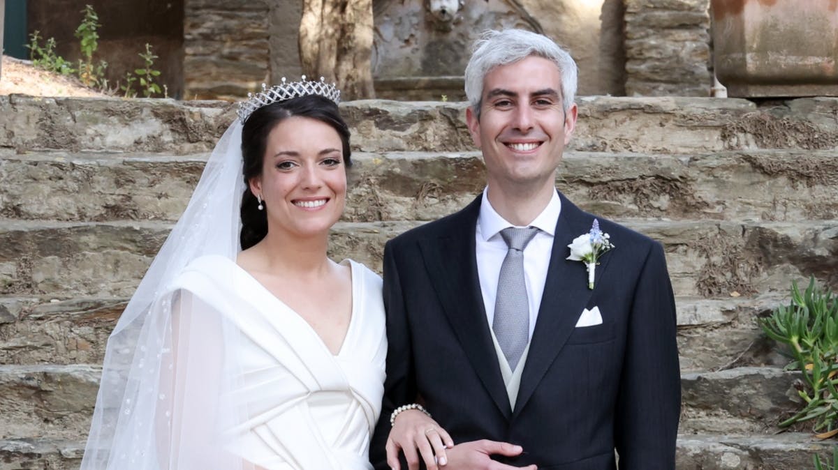 Brudeparret prinsesse Alexandra og Nicolas Bagory. 