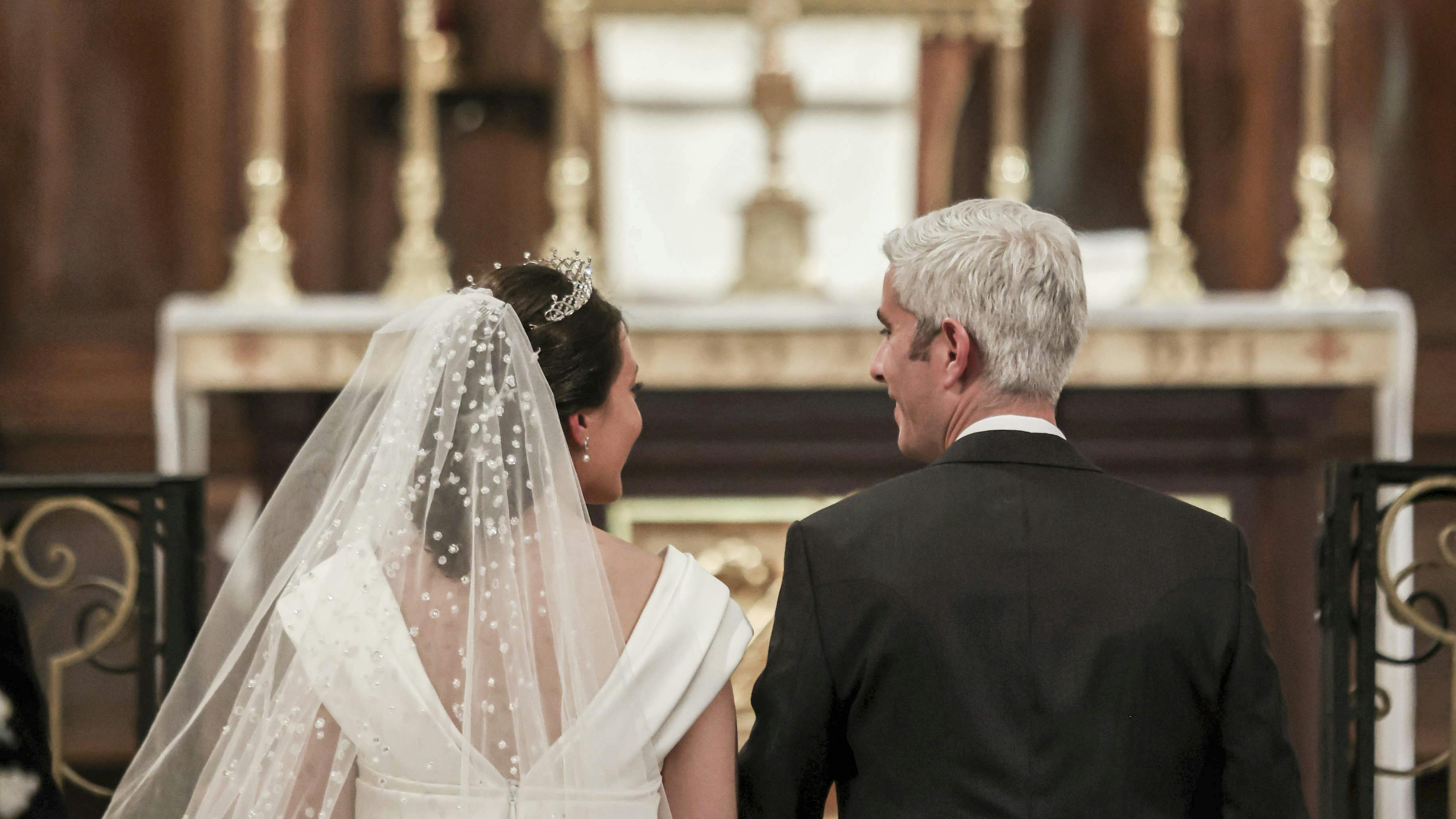 Prinsesse Alexandra og Nicolas Bagory blev gift ved en religiøs ceremoni lørdag den 29. april.&nbsp;
