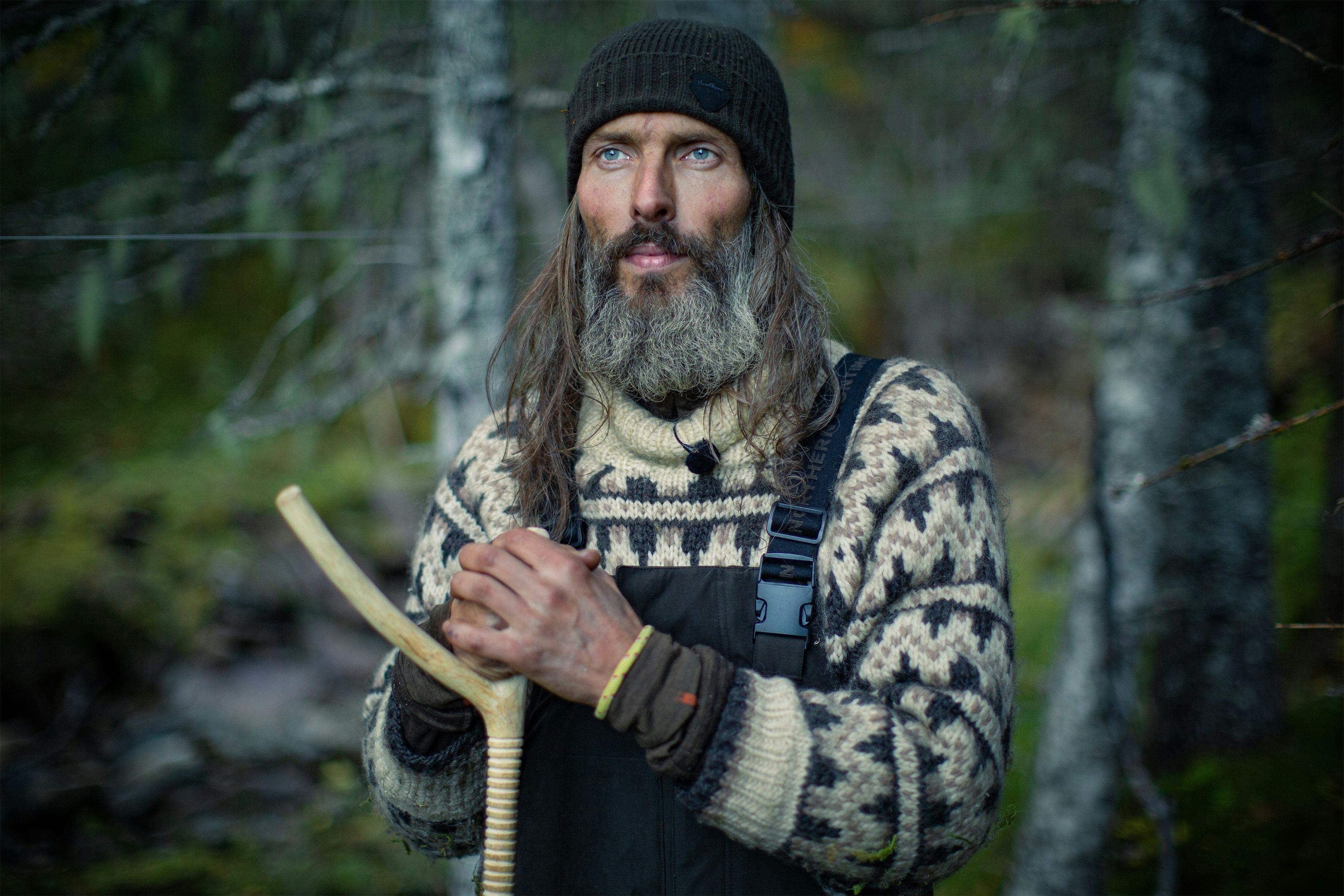 Christian Hjort i "Alene i vildmarken". 