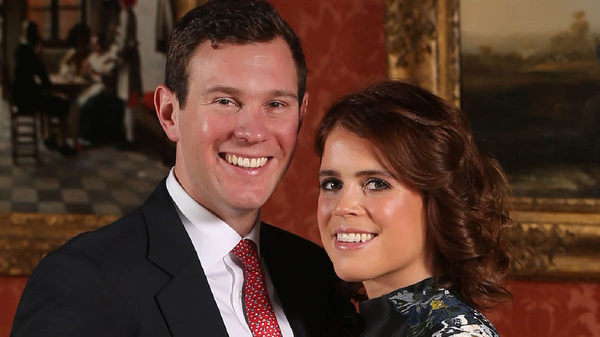 Jack Brooksbank og prinsesse Eugenie. 