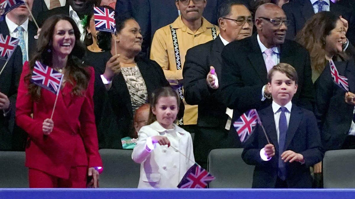 Prinsesse Kate, prinsesse Charlotte og prins George.