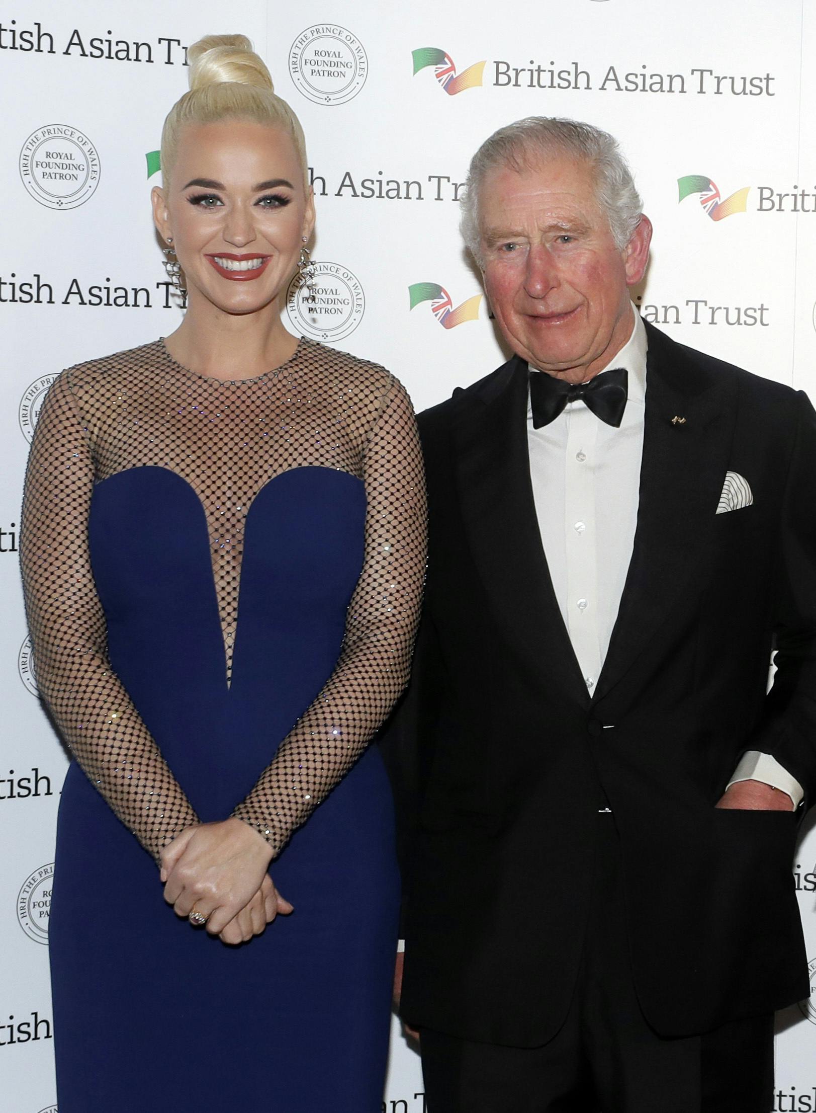 Katy Perry og kong Charles i 2020. 