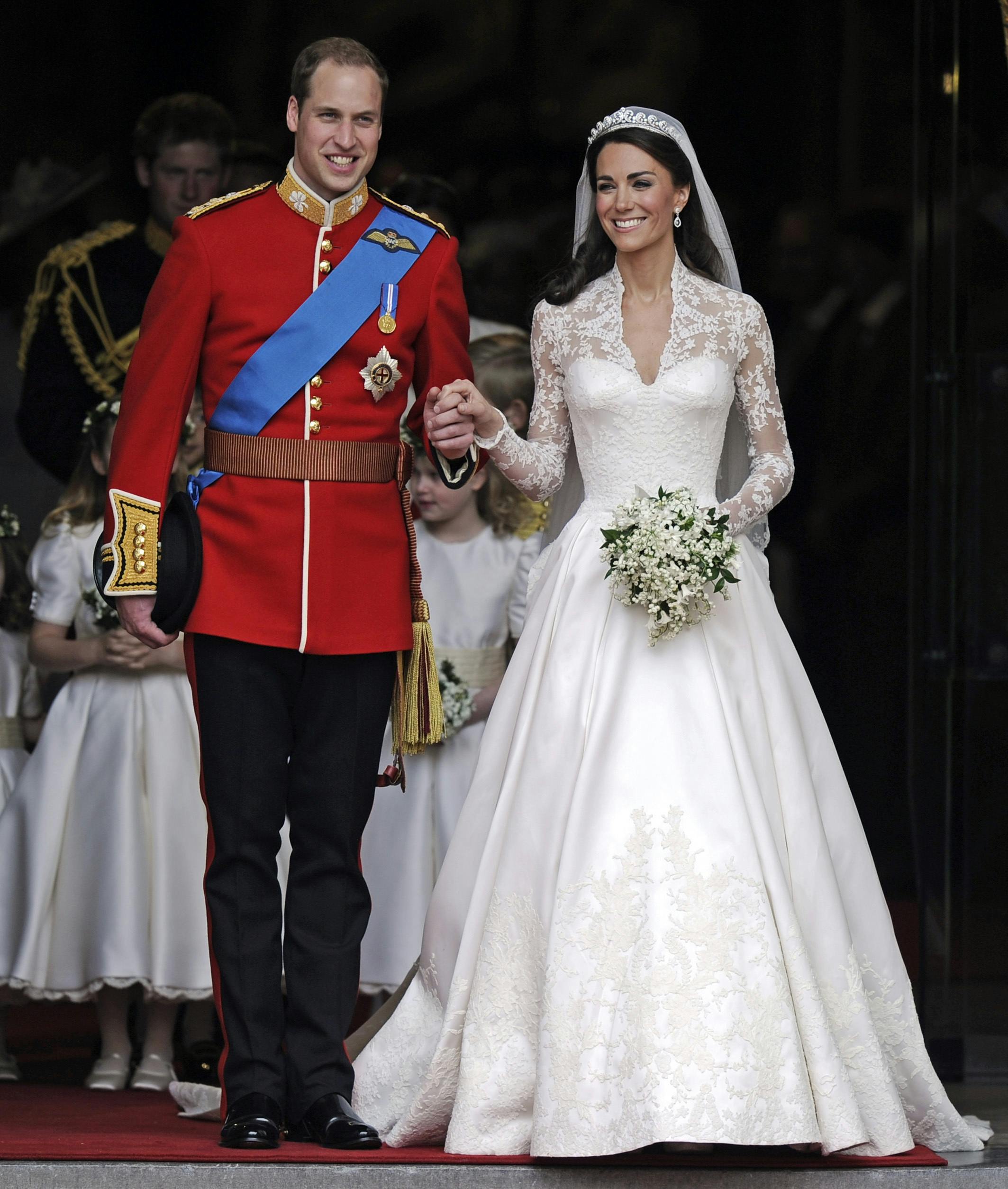 Prins William og prinsesse Kate ved brylluppet i 2011. 