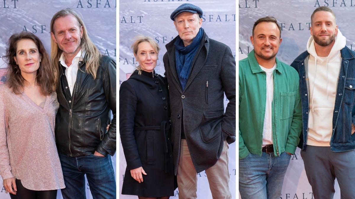 Gæster til gallapremiere på "Asfalt". 