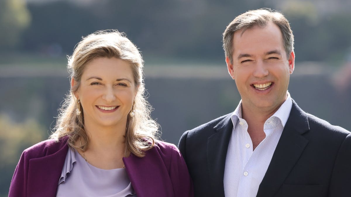 Arvestorhertuginde Stéphanie og arvestorhertug Guillaume. 