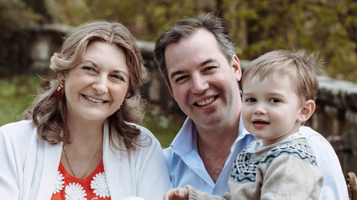 Arvestorhertuginde Stéphanie, arvestorhertug Guillaume og prins Charles. 