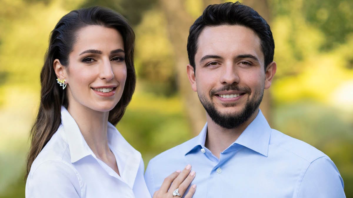 Rajwa og kronprins Hussein.