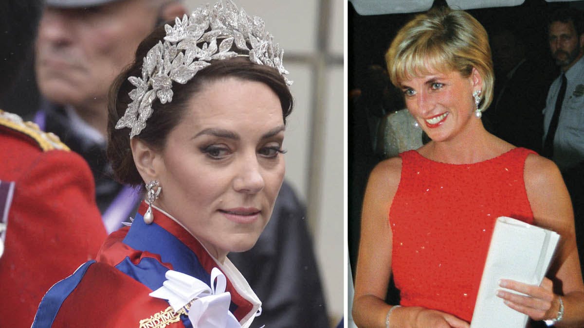 Prinsesse Catherine i 2023. Prinsesse Diana i 1997.