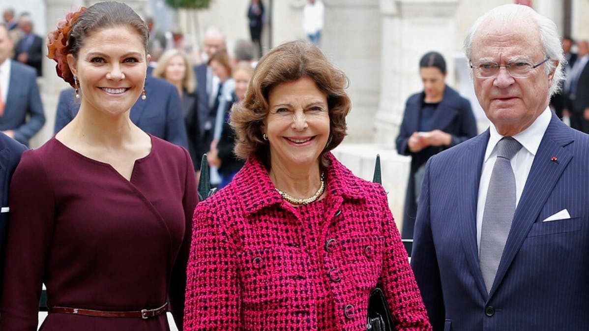 Kronprinsesse Victoria, dronning Silvia og kong Carl Gustaf