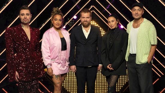 Tinus, Barbara Moleko, Joakim Ingversen, Medina og Nicholas Kawamura.