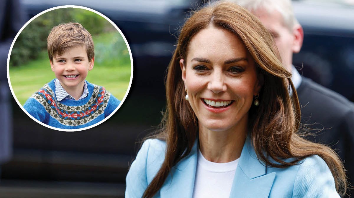 Prinsesse Kate og prins Louis.