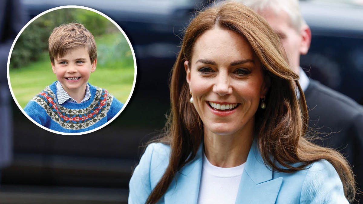 Prinsesse Kate og prins Louis.