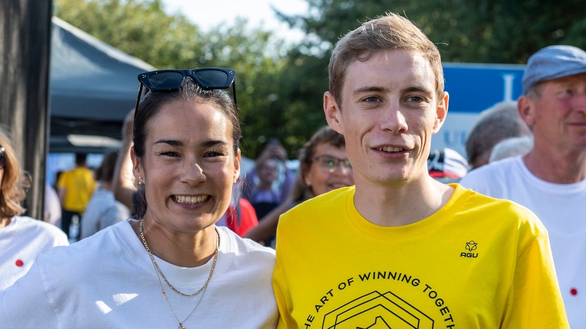 Trine Marie Hansen og Jonas Vingegaard&nbsp;
