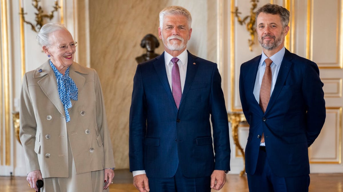 Dronning Margrethe, præsident Pavel og kronprins Frederik