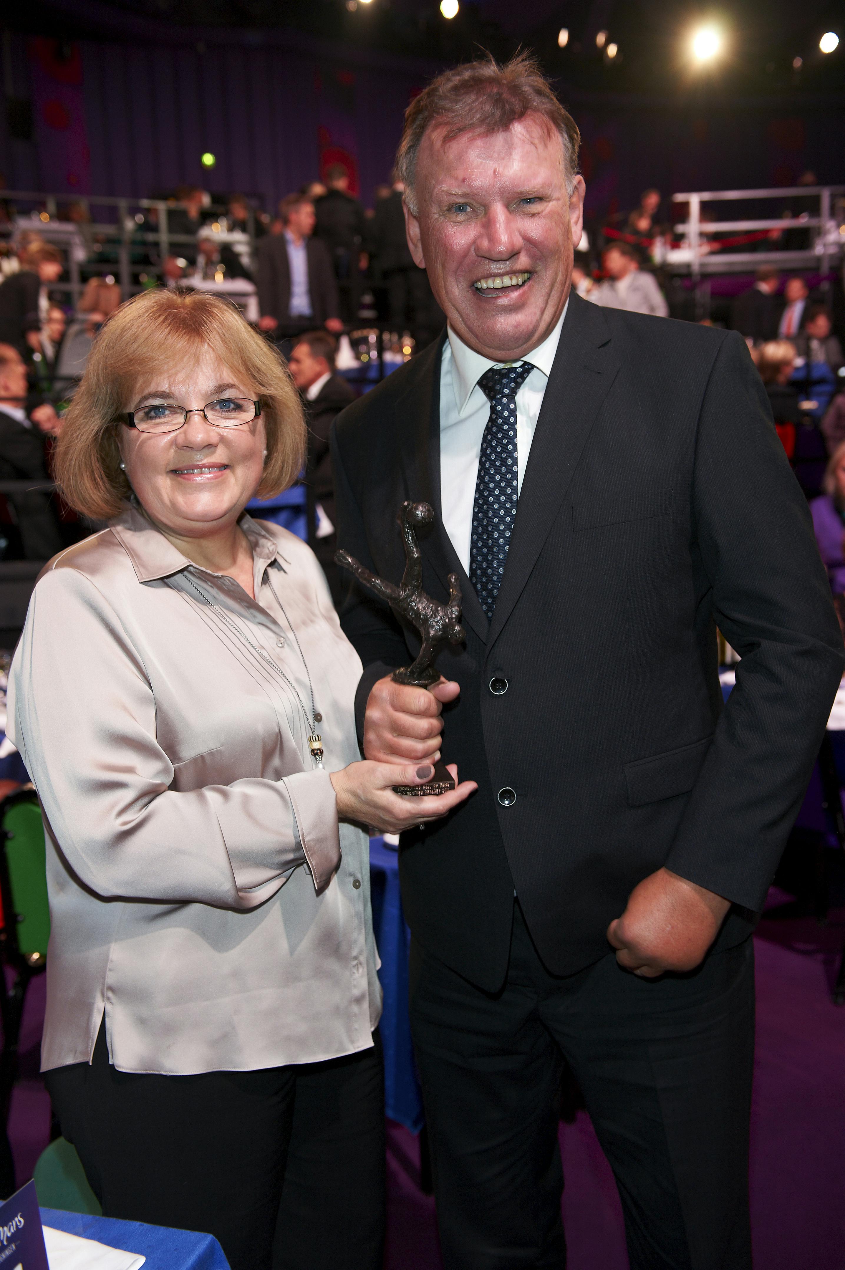 Per Røntved og fru Janne, da han i 2011 blev optaget i Hall of Fame. 