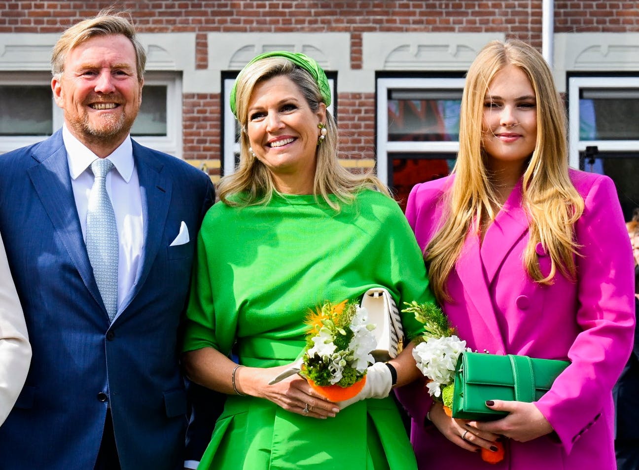 Hollands kong Willem-Alexander, dronning Maxima og prinsesse Amalia.&nbsp;

