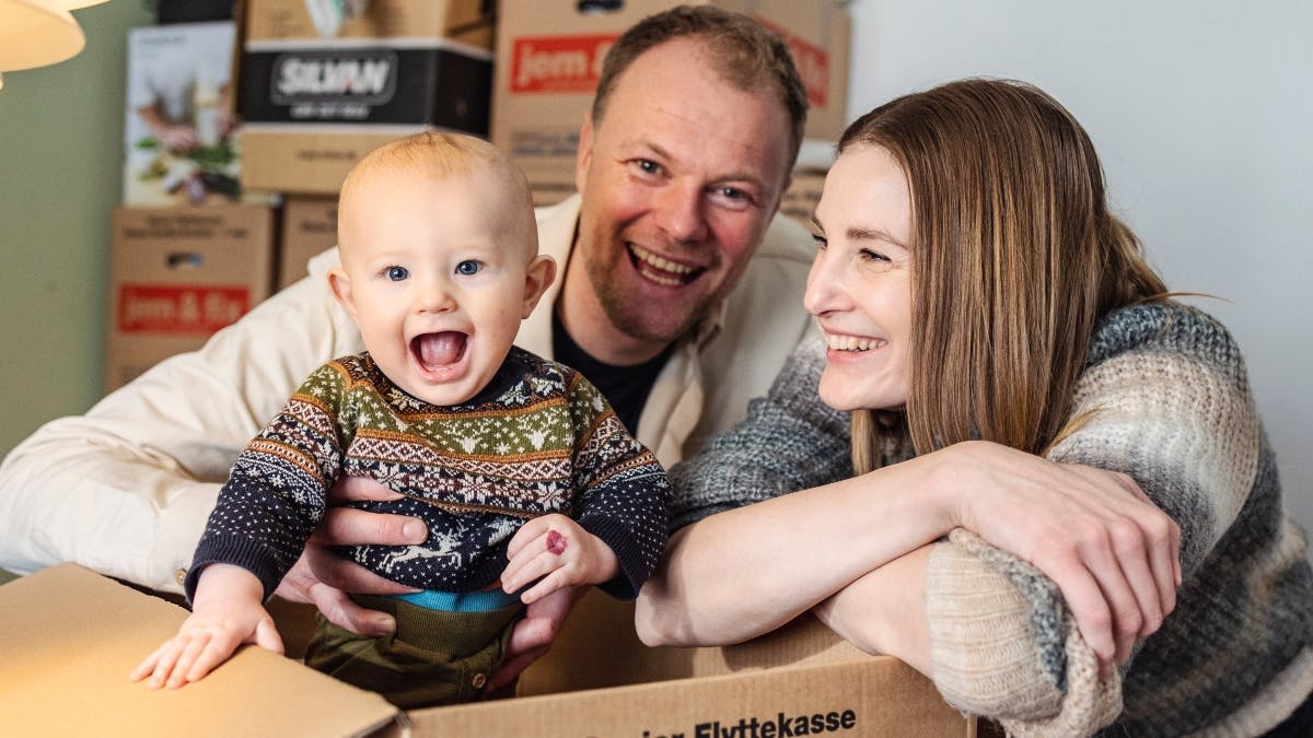 Christian Degn med kæresten Trine og sønnen Vagn.&nbsp;