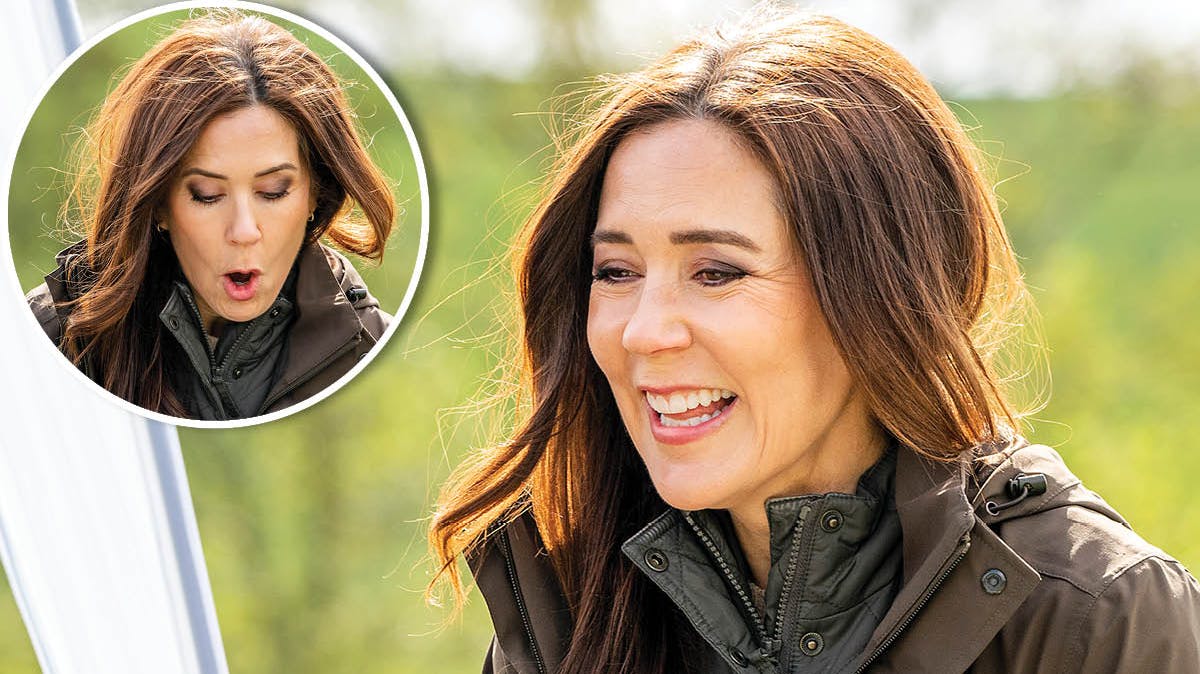 Kronprinsesse Mary på tur i mosen.