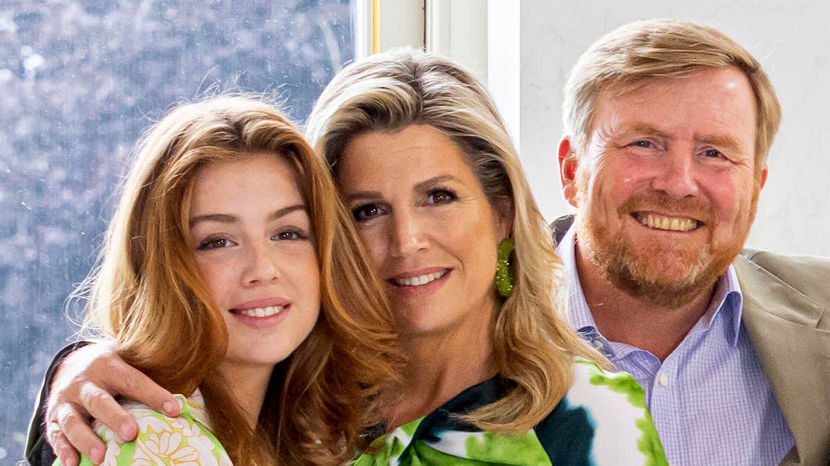 Prinsesse Alexia, dronning Maxima og kong Willem-Alexander.